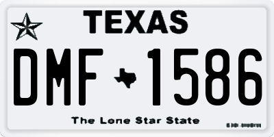 TX license plate DMF1586