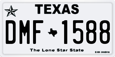 TX license plate DMF1588