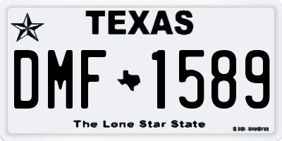 TX license plate DMF1589