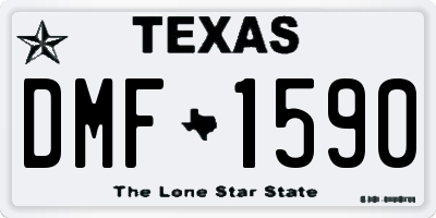 TX license plate DMF1590