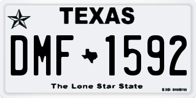 TX license plate DMF1592