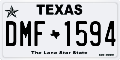 TX license plate DMF1594