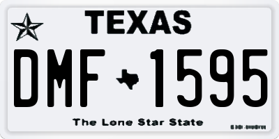 TX license plate DMF1595
