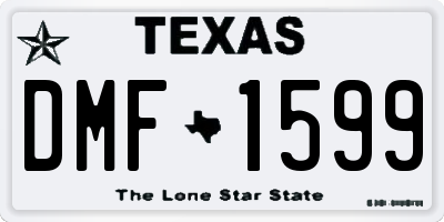 TX license plate DMF1599