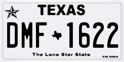 TX license plate DMF1622