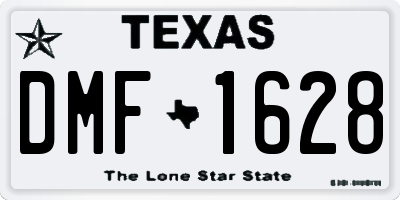 TX license plate DMF1628