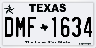 TX license plate DMF1634