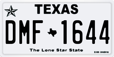 TX license plate DMF1644