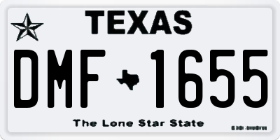 TX license plate DMF1655
