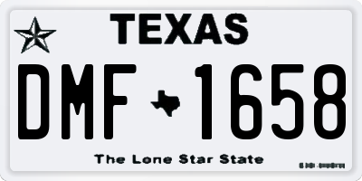 TX license plate DMF1658