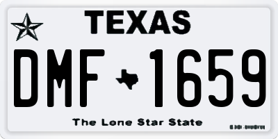 TX license plate DMF1659