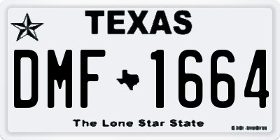 TX license plate DMF1664