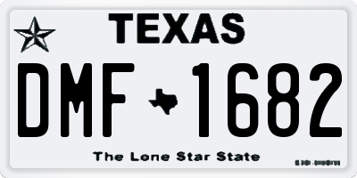 TX license plate DMF1682
