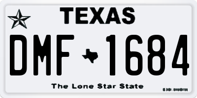 TX license plate DMF1684