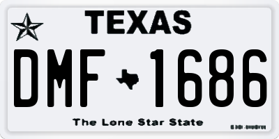 TX license plate DMF1686
