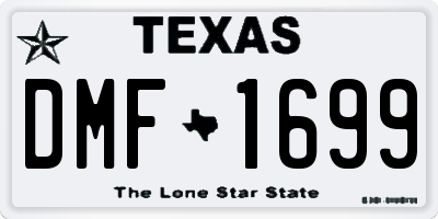 TX license plate DMF1699