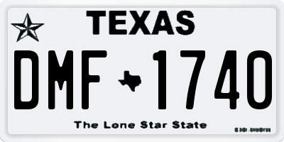 TX license plate DMF1740
