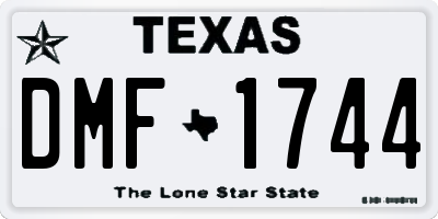 TX license plate DMF1744