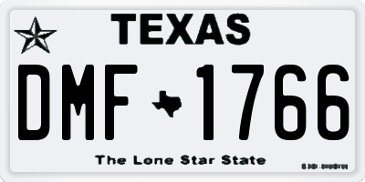 TX license plate DMF1766