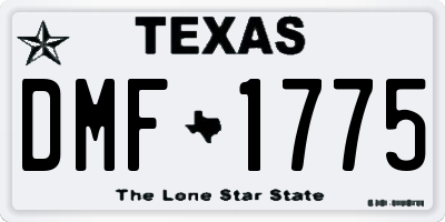 TX license plate DMF1775