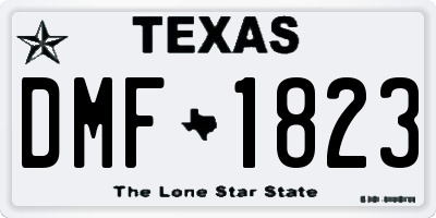 TX license plate DMF1823