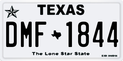 TX license plate DMF1844