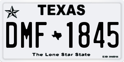 TX license plate DMF1845
