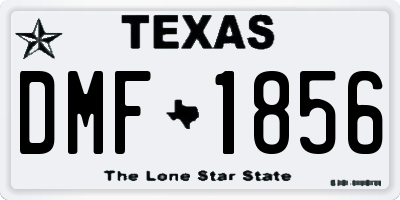 TX license plate DMF1856