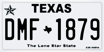 TX license plate DMF1879