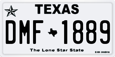 TX license plate DMF1889