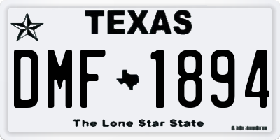 TX license plate DMF1894