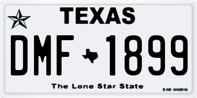 TX license plate DMF1899