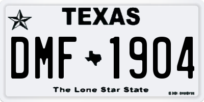TX license plate DMF1904