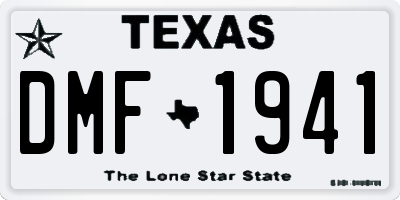 TX license plate DMF1941