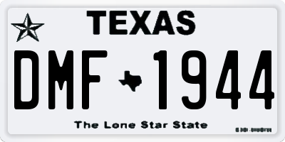 TX license plate DMF1944