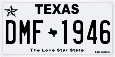 TX license plate DMF1946