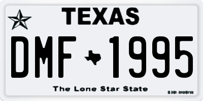 TX license plate DMF1995