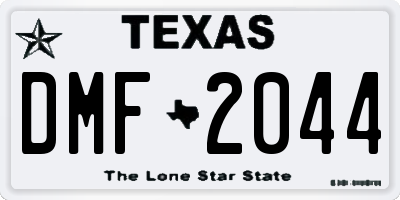 TX license plate DMF2044