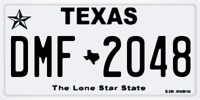 TX license plate DMF2048