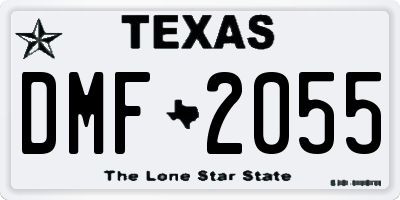 TX license plate DMF2055