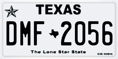 TX license plate DMF2056