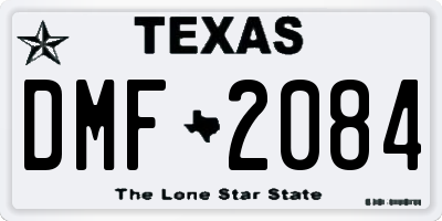 TX license plate DMF2084