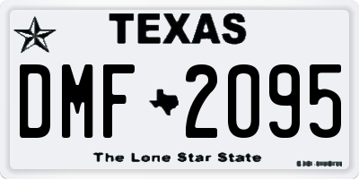 TX license plate DMF2095