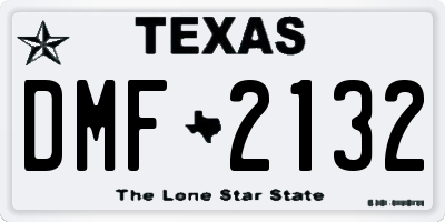 TX license plate DMF2132