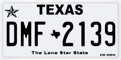 TX license plate DMF2139