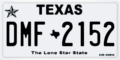 TX license plate DMF2152