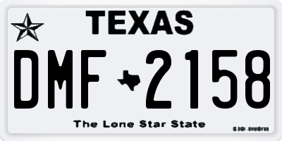 TX license plate DMF2158
