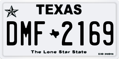 TX license plate DMF2169