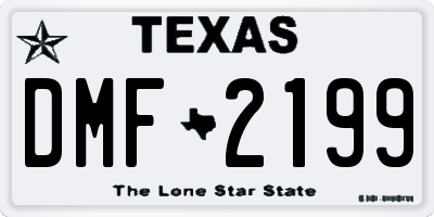 TX license plate DMF2199