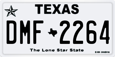 TX license plate DMF2264